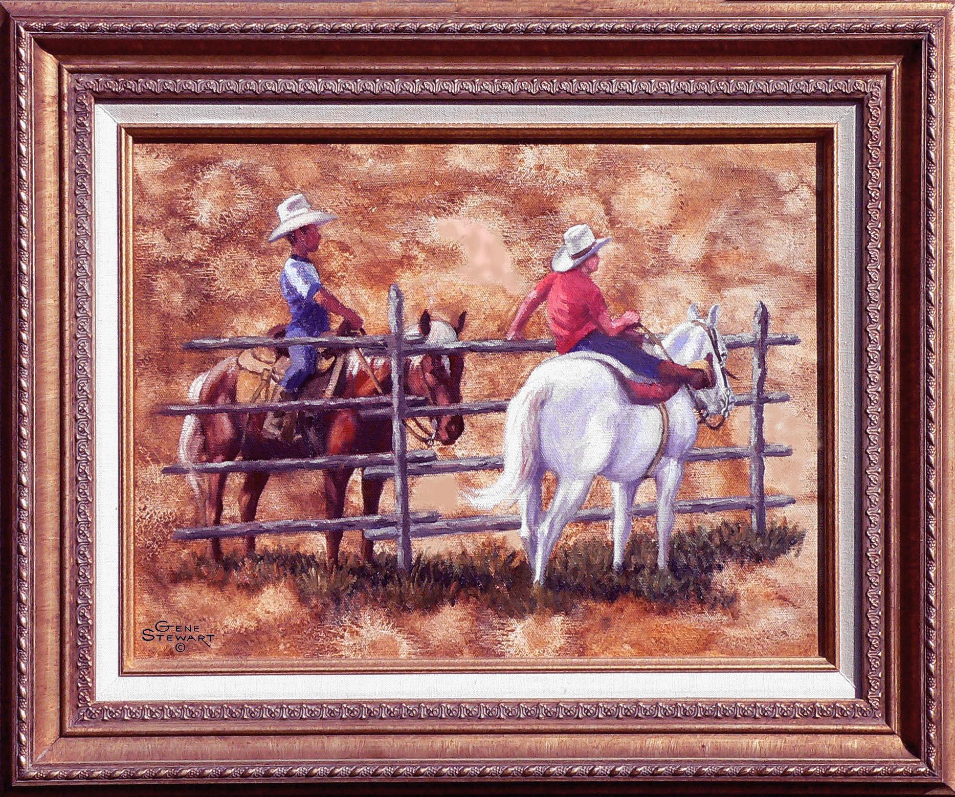 "Saddle Pals" 0il painting